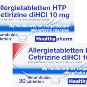 Healthypharm Allergietabletten HTP Cetirizine diHCI 10 mg - 2 x 30 tabletten