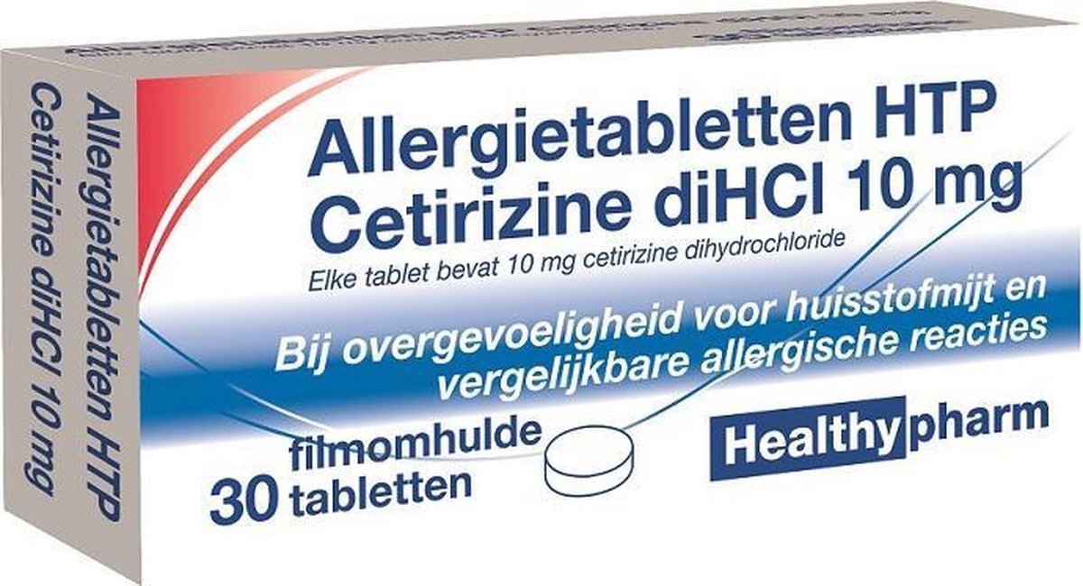 Healthypharm Allergietabletten HTP Cetirizine diHCI 10 mg - 30 tabletten